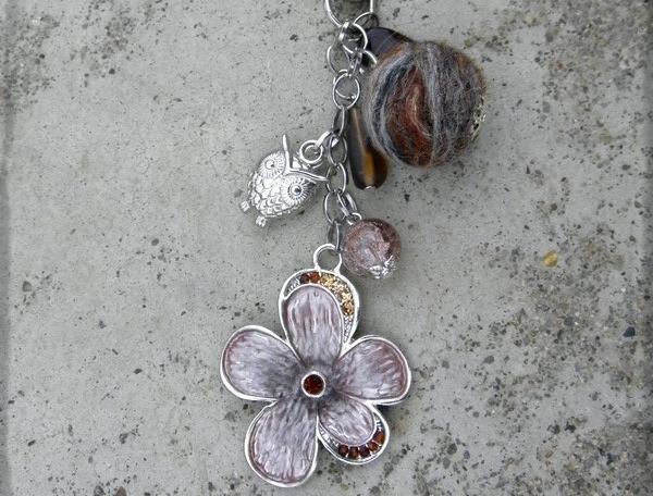 Růžové kvítí - náušnice