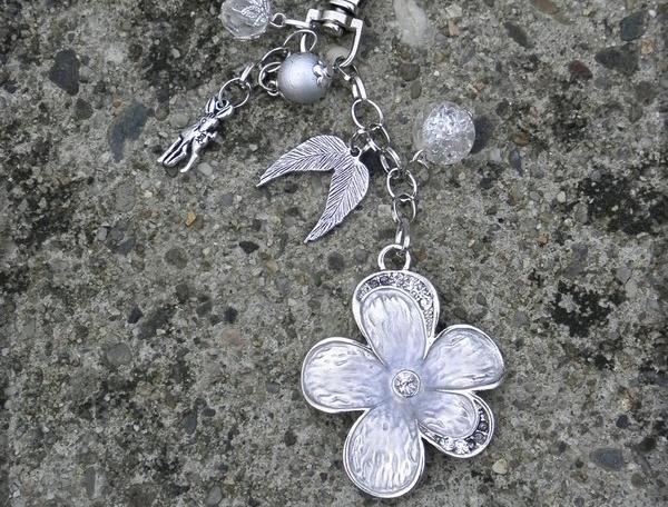 Růžové kvítí - náušnice