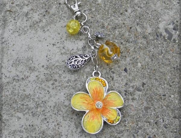 Růžové kvítí - náušnice