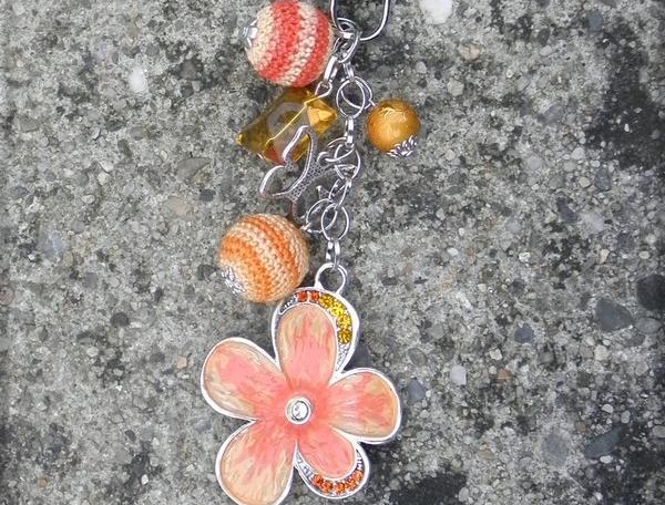 Růžové kvítí - náušnice