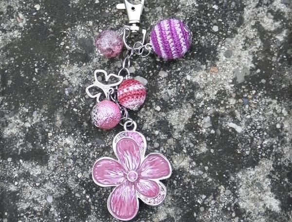 Růžové kvítí - náušnice