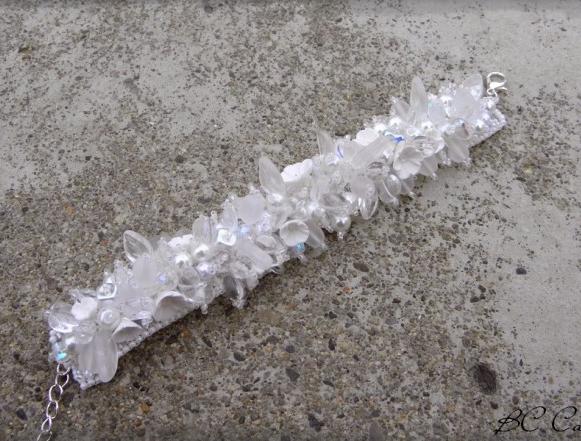 Růžové kvítí - náušnice