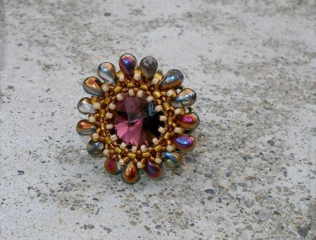 Růžové kvítí - náušnice