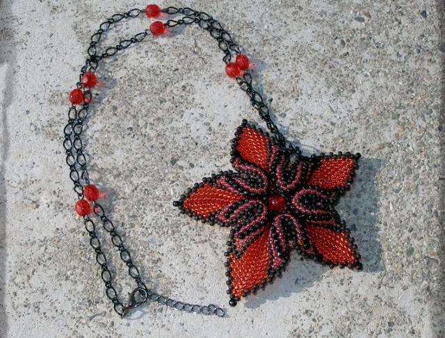 Růžové kvítí - náušnice