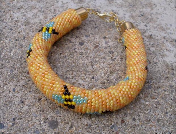 Růžové kvítí - náušnice