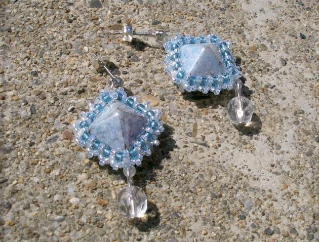 Růžové kvítí - náušnice