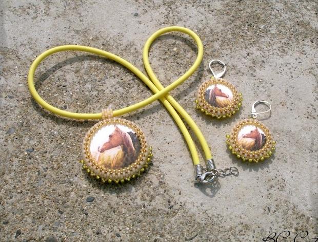 Růžové kvítí - náušnice