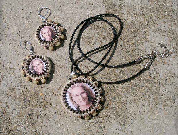 Růžové kvítí - náušnice