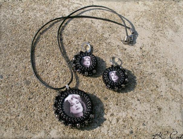 Růžové kvítí - náušnice