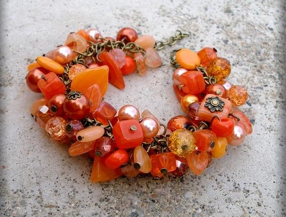 Růžové kvítí - náušnice