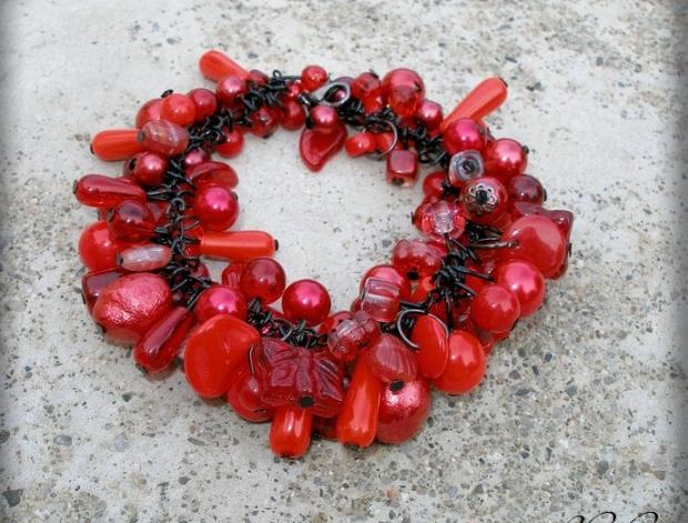 Růžové kvítí - náušnice