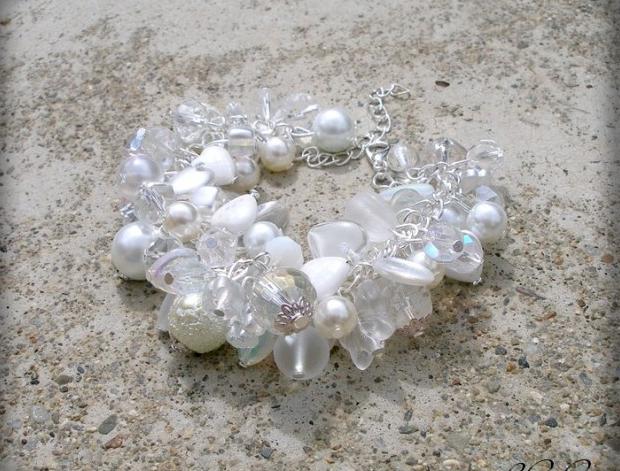 Růžové kvítí - náušnice