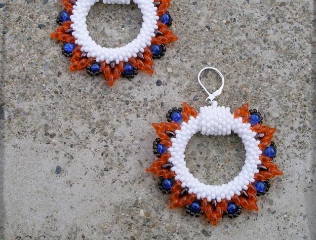 Růžové kvítí - náušnice