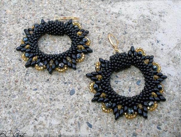 Růžové kvítí - náušnice