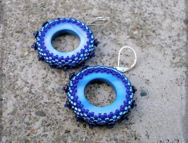 Růžové kvítí - náušnice