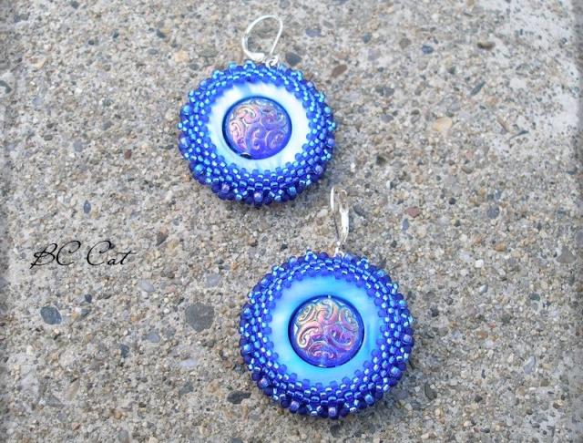 Růžové kvítí - náušnice