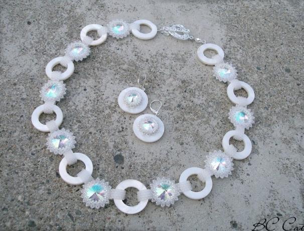 Růžové kvítí - náušnice