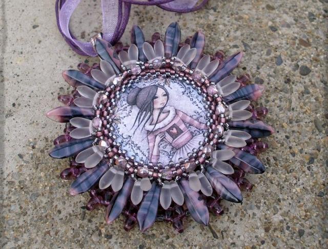 Růžové kvítí - náušnice