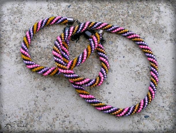 Růžové kvítí - náušnice