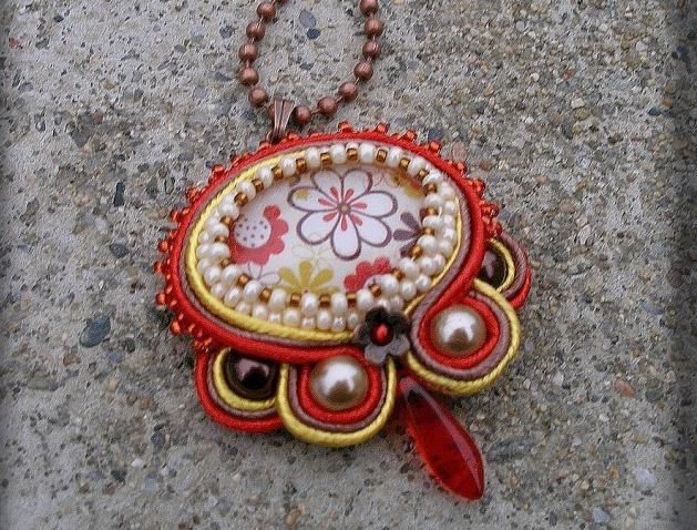 Růžové kvítí - náušnice