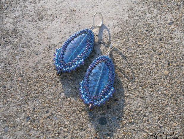 Růžové kvítí - náušnice