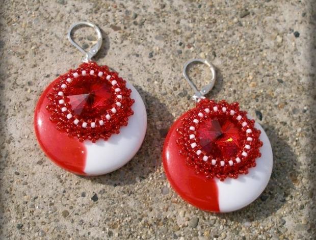 Růžové kvítí - náušnice