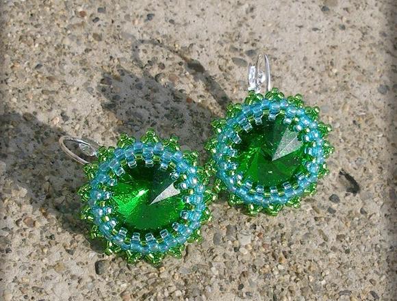 Růžové kvítí - náušnice