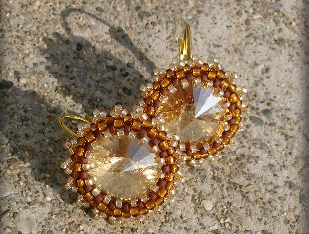 Růžové kvítí - náušnice