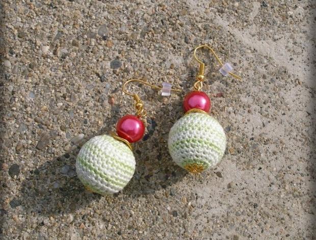 Růžové kvítí - náušnice