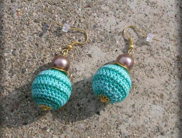 Růžové kvítí - náušnice