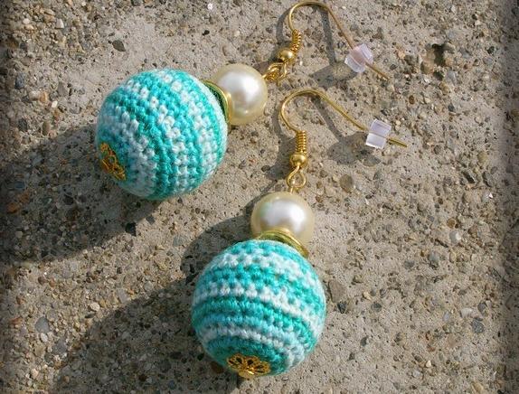 Růžové kvítí - náušnice