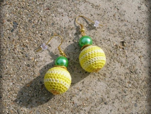 Růžové kvítí - náušnice