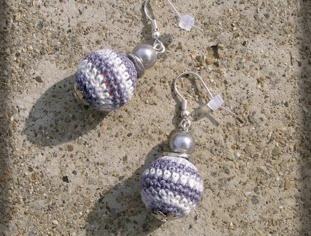 Růžové kvítí - náušnice