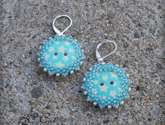 Růžové kvítí - náušnice