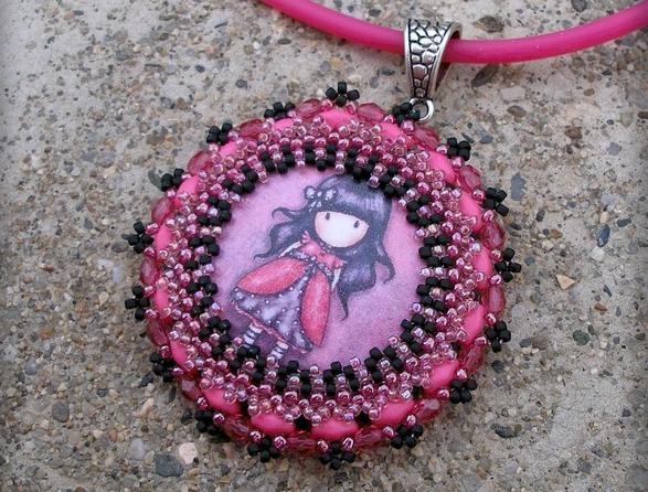 Růžové kvítí - náušnice