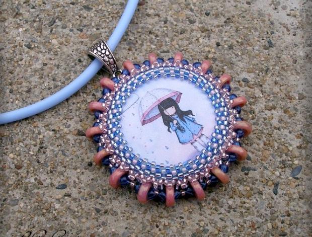 Růžové kvítí - náušnice