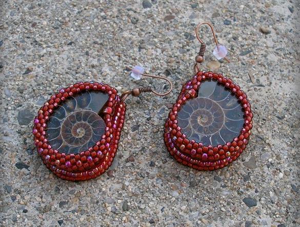 Růžové kvítí - náušnice