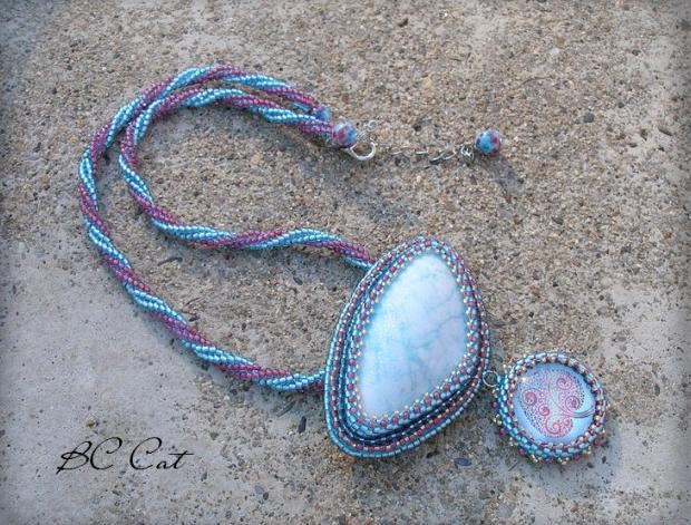 Růžové kvítí - náušnice