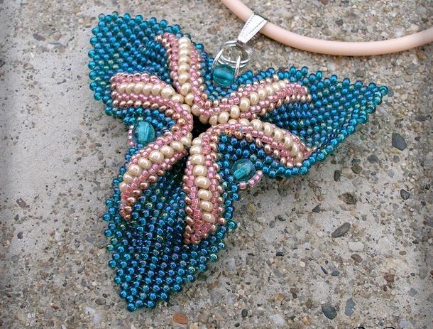 Růžové kvítí - náušnice