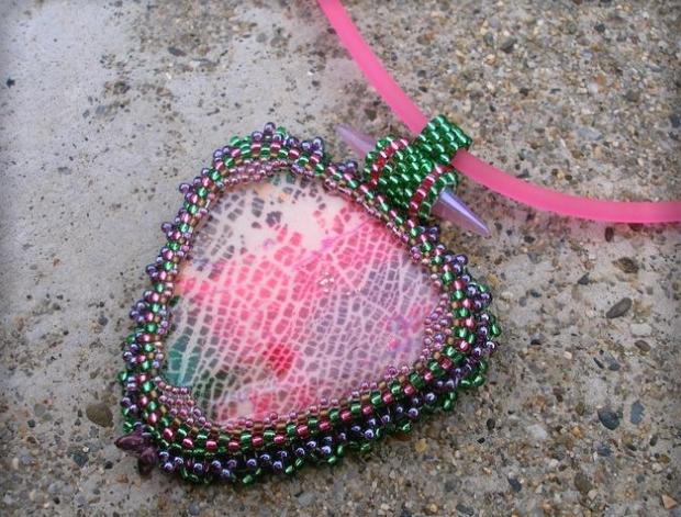 Růžové kvítí - náušnice