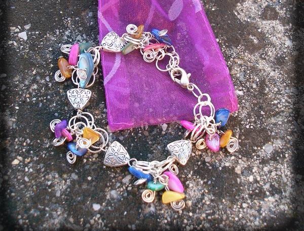 Růžové kvítí - náušnice