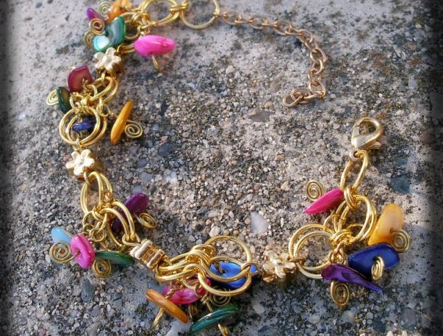 Růžové kvítí - náušnice