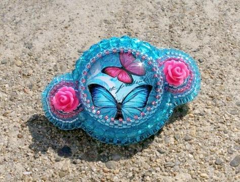 Růžové kvítí - náušnice