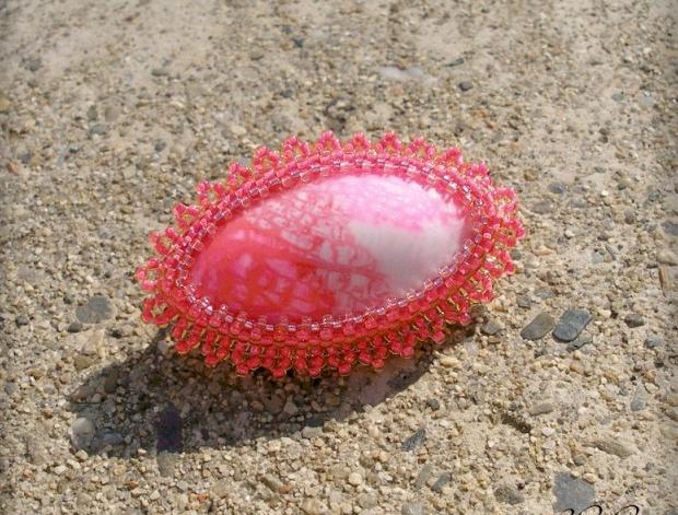 Růžové kvítí - náušnice