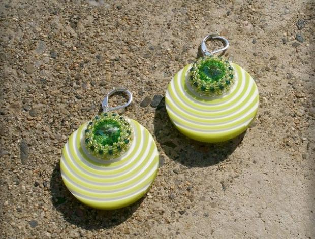 Růžové kvítí - náušnice