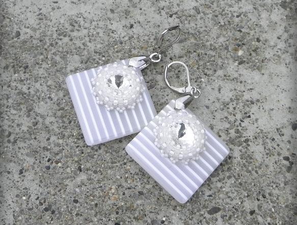 Růžové kvítí - náušnice