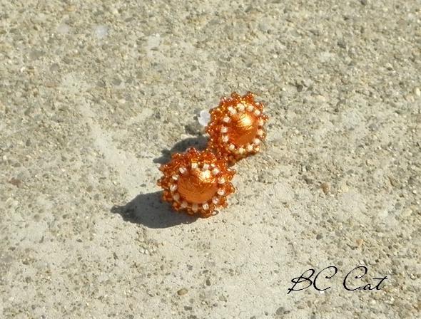 Růžové kvítí - náušnice