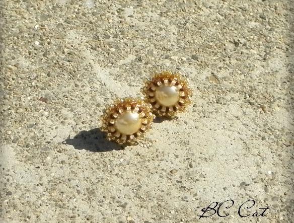 Růžové kvítí - náušnice