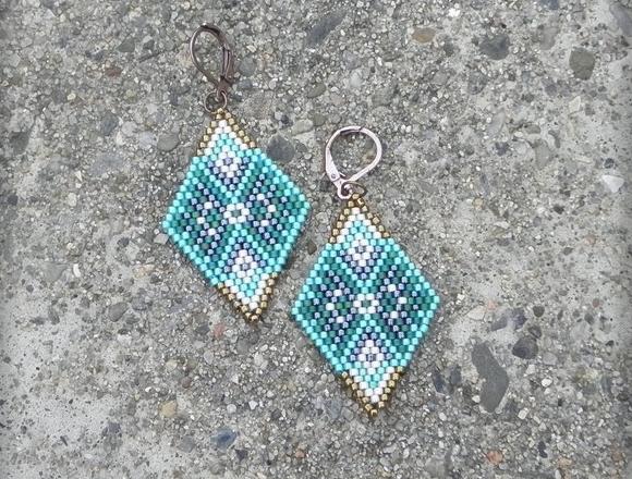 Růžové kvítí - náušnice