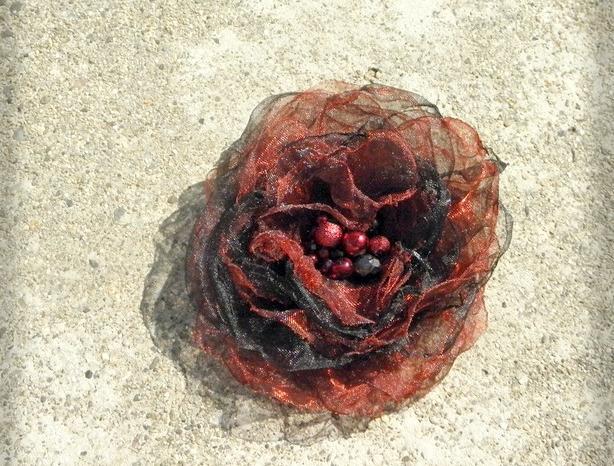 Růžové kvítí - náušnice